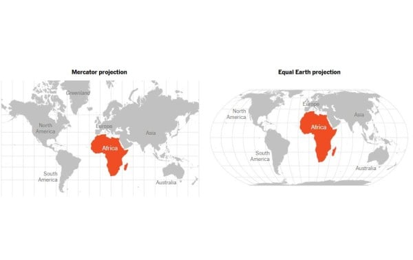 África es grande y quiere que los mapas lo muestren