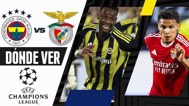 Dónde ver Fenerbahce vs Benfica, Champions League TV y ONLINE: Jhon Durán y Richard Ríos