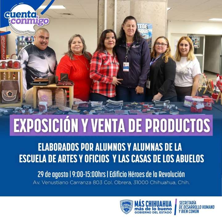 Invita SDHyBC a la exposición y venta de productos de la Escuela de Artes y Oficios