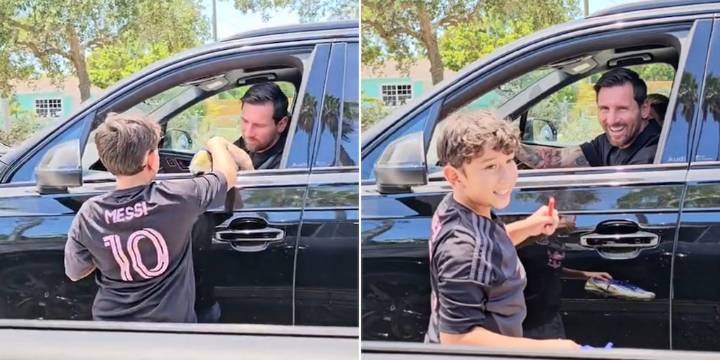 Lionel Messi sorprendió a un niño en las calles de Miami: el tierno gesto que se hizo viral