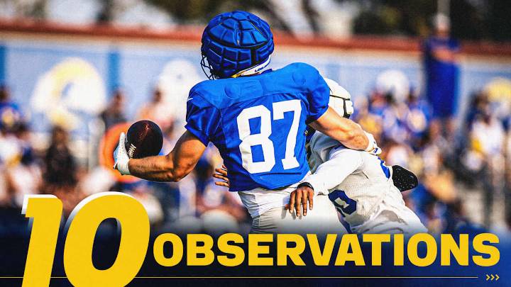 10 Observations from Day 10 of 2025 Rams Training Camp: Quentin Lake nabs another interception as defense creates three turnovers, Davis Allen's one