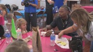Bills Christian Benford helps kids get ready for school, saying, "this is way bigger than football"