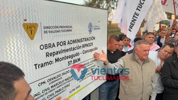 El gobernador Osvaldo Jaldo inauguró la repavimentación de la Ruta Provincial 329