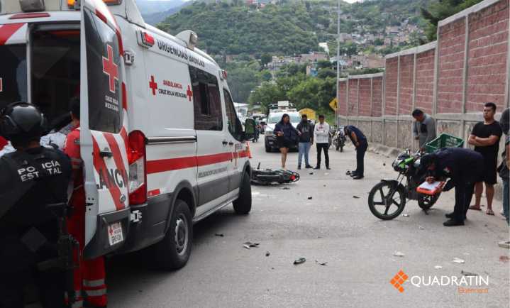 Deja choque múltiple de motos 3 lesionados en Chilpancingo