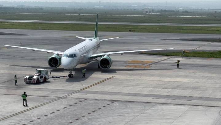 Embraer 195-E2 de Mexicana estrena vuelo AIFA