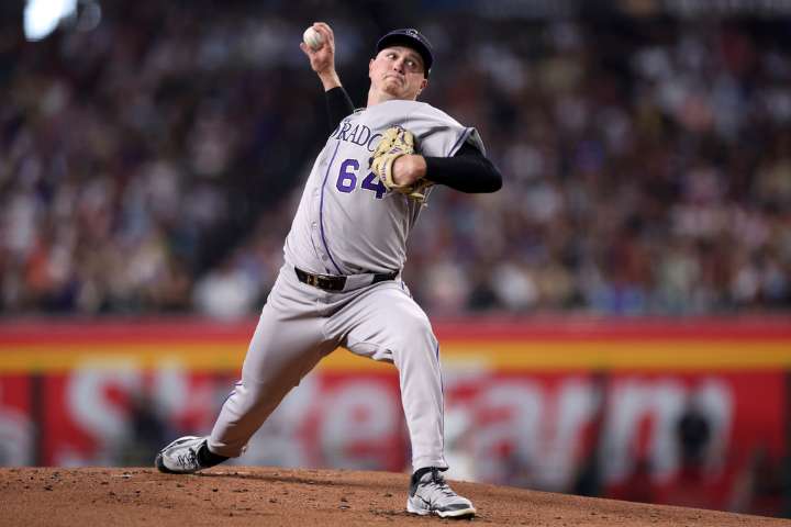 Diamondbacks take on the Rockies after Marte's 4