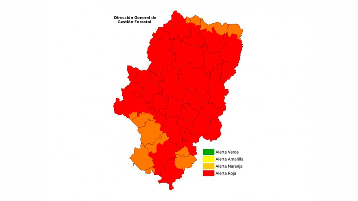 Aragón activa la alerta roja por peligro de incendios forestales y sigue la ola de calor