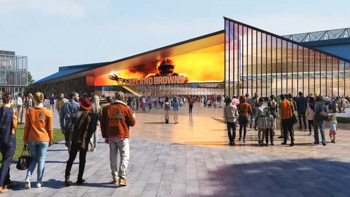 Cleveland Browns denied permission to build new $3.6 billion stadium over fears its height will obstruct PLANE traffic