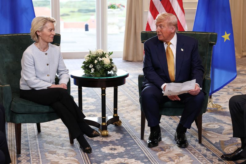 Trump, EU's von der Leyen discuss plight of children in war