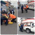 CIUDADANA LESIONADA EN COLISIÓN DE MOTOCICLETAS