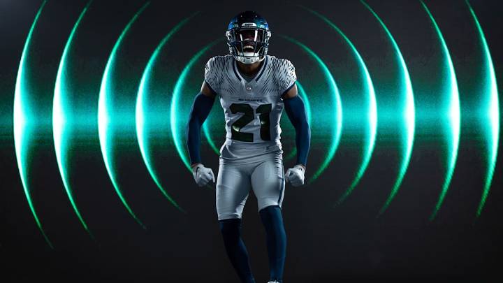 Seahawks Launch Wolf Grey & Iridescent Green Rivalries Uniform