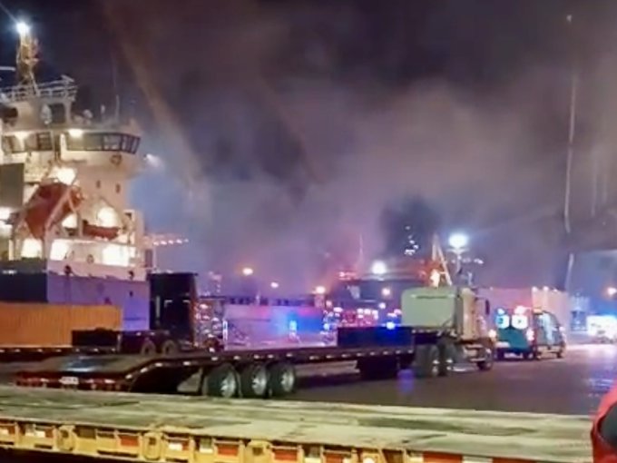 Mala manipulación de una fuente calórica provocó un amago de incendio en buque atracado en el Puerto de San Antonio