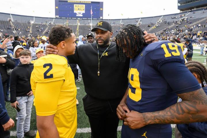 Sherrone Moore: Michigan’s starting QB will be named on game week