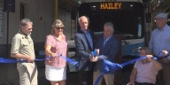 Ribbon cutting for electric bus facility expansion held