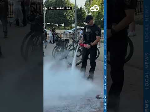 Man arrested for burning American flag near White House