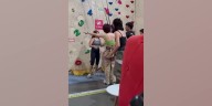 Risky stunt backfires as climber falls and gets rescued mid