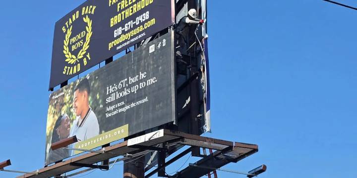 Billboard for Proud Boys hate group removed in southern Illinois after public pressure