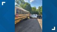 Leverett's Chapel ISD bus carrying students rear