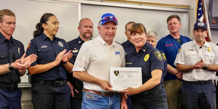 Construction workers honored by TFD for rescuing man during trench collapse
