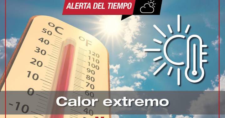 Advertencia de calor y presencia de polvo del Sahara
