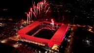 Mira las espectaculares imágenes de la inauguración del Claro Arena de la Universidad Católica Desde el 2022 que el equipo estudiantil no jugaba en su casa.