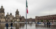 Registró el Zócalo capitalino la lluvia más intensa desde 1952