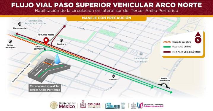 Habilitan la circulación en la lateral sur del Tercer Anillo Periférico