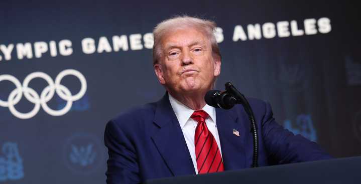 Trump calls out reporters for not applauding his trans sports ban