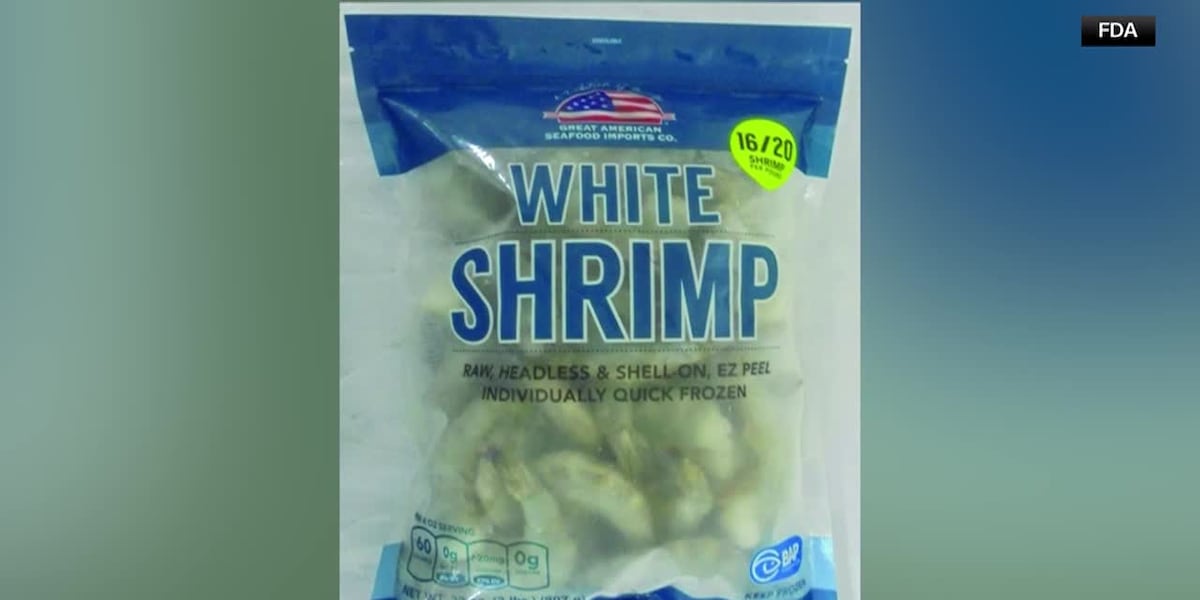 Contaminated shrimp sold in South Carolina, federal notices say