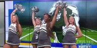 Rudder High cheer team on BVTM for Spirit Week