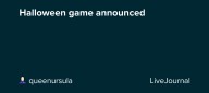 Halloween game announced: ohnotheydidnt
