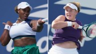 US Open opponents Taylor Townsend and Jelena Ostapenko get into a tense back