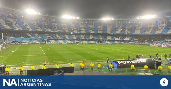 Por ahora se juega: así está el campo de juego de Racing para enfrentar a Peñarol por la Libertadores