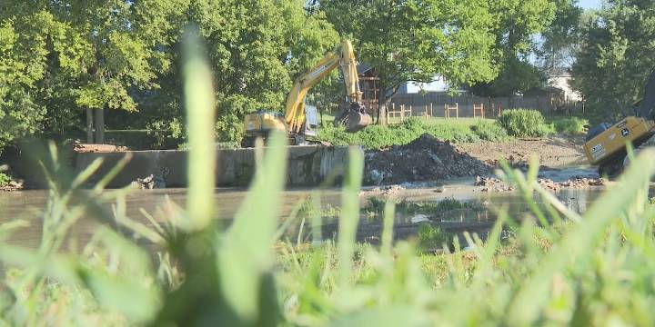 Removal of century-old Ky. low-head dam underway
