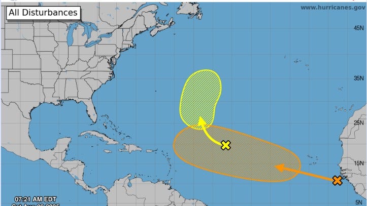 Heavy rains in forecast for parts of Florida as NHC watches 2 systems