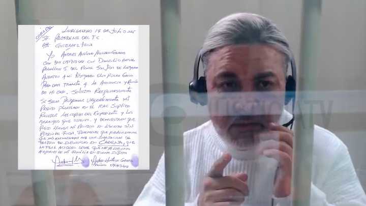 Andrés Hurtado envía carta al TC desde prisión en busca de anular prisión preventiva