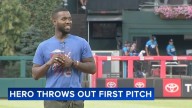 Hero of Northeast Philadelphia jet crash throws first pitch at Phillies game