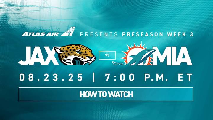 How to Watch: Jaguars vs. Dolphins, Preseason Week 3 of 2025 NFL Season