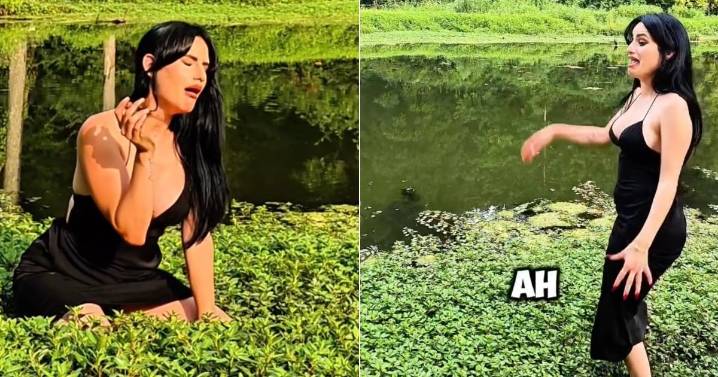 ¡En medio del lodo! Así fue la sesión de fotos más difícil y "olorosa" de esta modelo