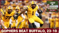 GOPHERS POSTCAST: QB DRAKE LINDSEY MAKES STATEMENT IN DEBUT VICTORY vs. Buffalo, 23