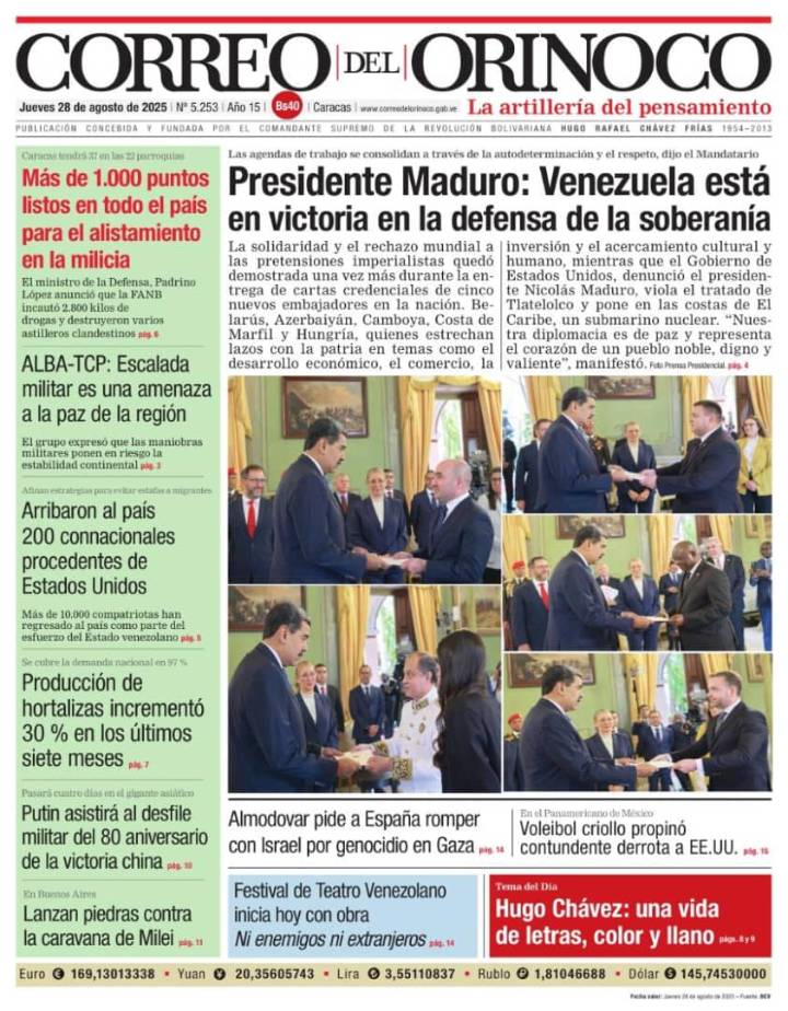 Edición Impresa Correo del Orinoco N° 5.253