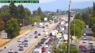 Crash blocking left lane of eastbound I-90 near Havana Street