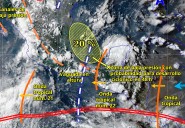 Onda tropical 22 y baja presión dejarán fuertes lluvias en la Península de Yucatán