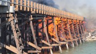 Bridge across Colorado River burns. See the damage