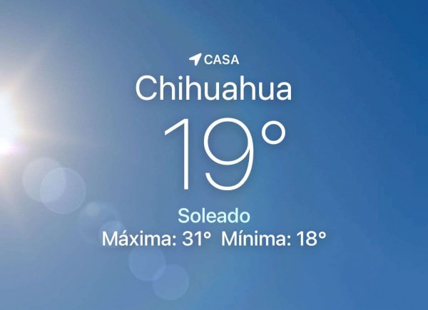 Amanece fresco con temperatura de 19 grados centígrados