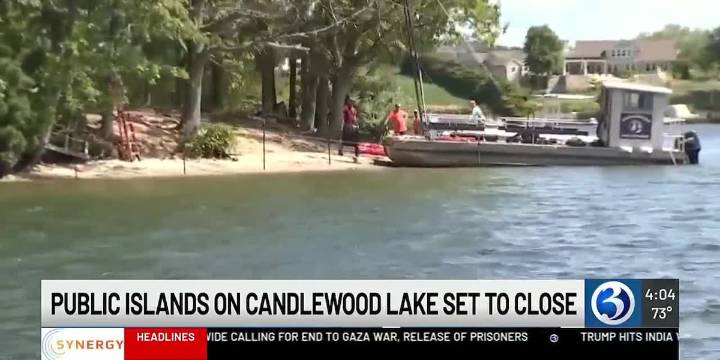 Officials closing all 12 public islands at Candlewood Lake