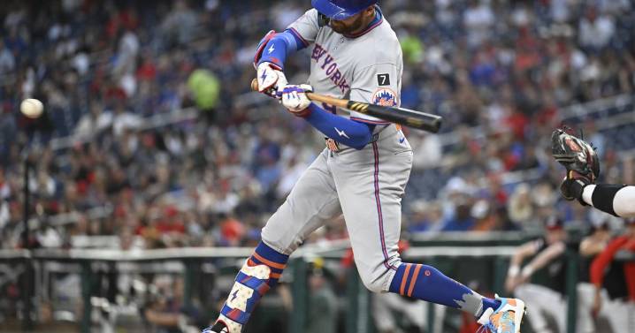 Mets left fielder Brandon Nimmo removed in 2nd inning vs. Nationals with stiff neck