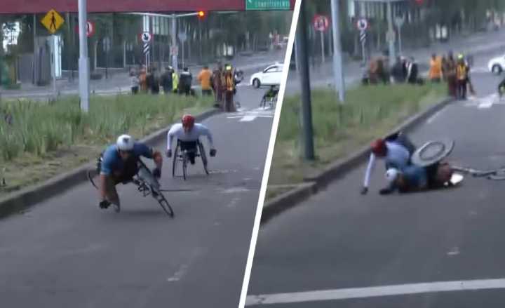 Bache provoca lesiones a competidores en silla de ruedas en el Maratón de la Ciudad de México