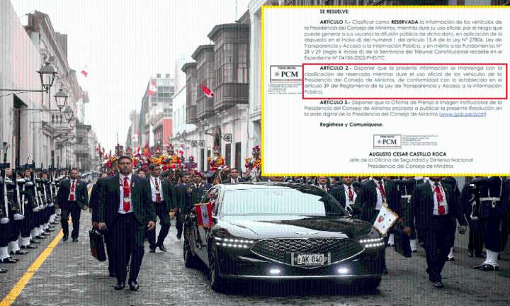 PCM clasifica como “reservado” información de los vehículos oficiales