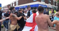 Protest and counter-protest take place in Nuneaton town centre